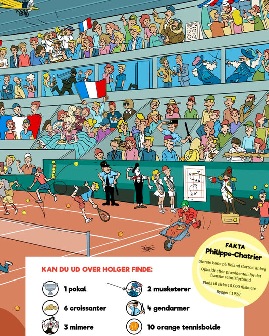 Signeret Grand Slam tennisfindebog - “Hvor er Holger Rune?” (Dansk udgave), limited
