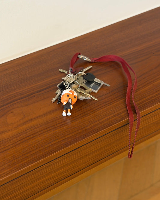 Tennis Keychain - bag charm. Holger Rune figurine and tennisball, pop art collection
