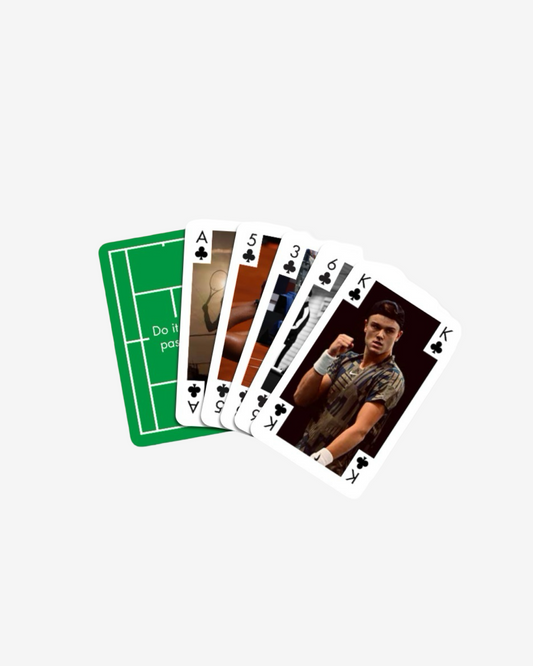 Classic Card game “do it with passion” grass court front