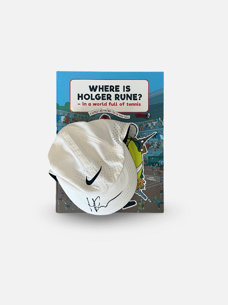 Set of signed cap used by Holger in match and book #1
