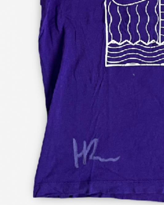 Purple practice shirt with Nike court front, signed
