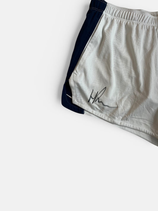 Signed retro ultra short running shorts
