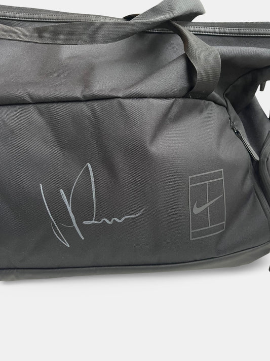 Signed black tennis bag