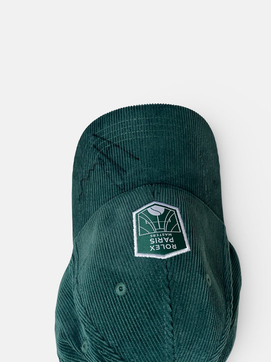 Signed luxury green velvet cap