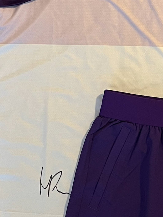 Signed match outfit Shirt White/Purple + purple shorts