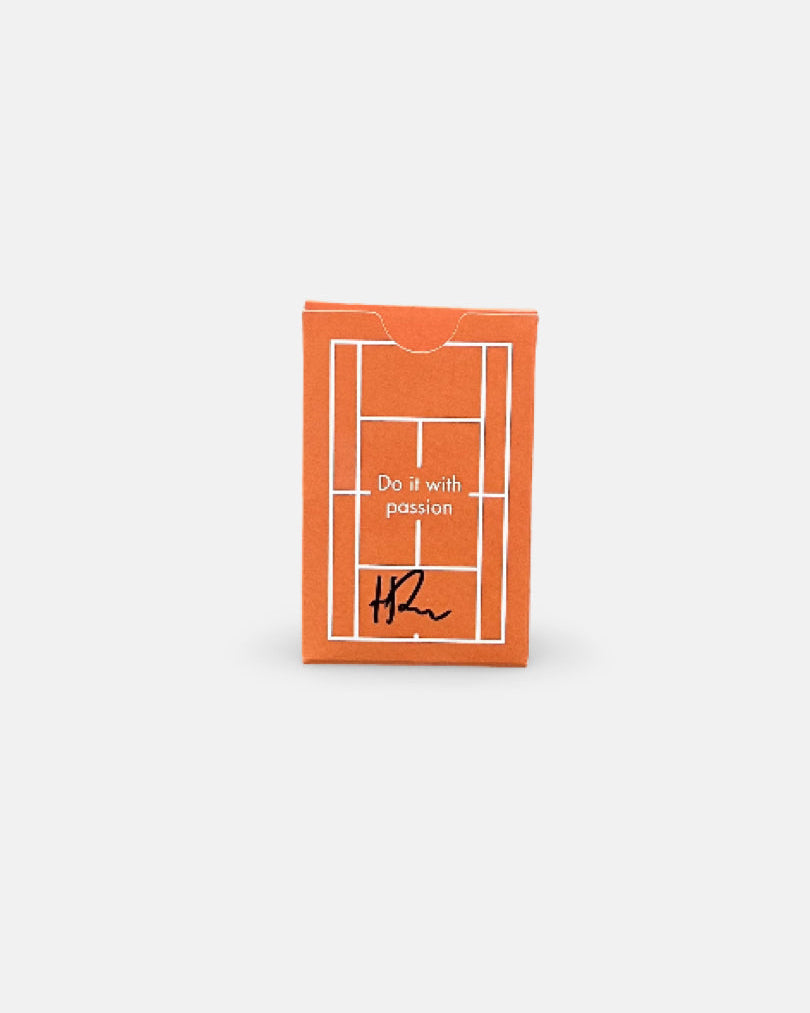 Signed classic Card game with clay court front