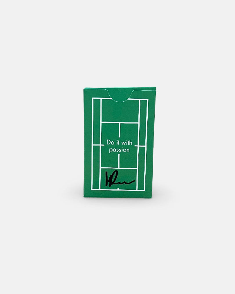 Signed classic Card game with Grass court front