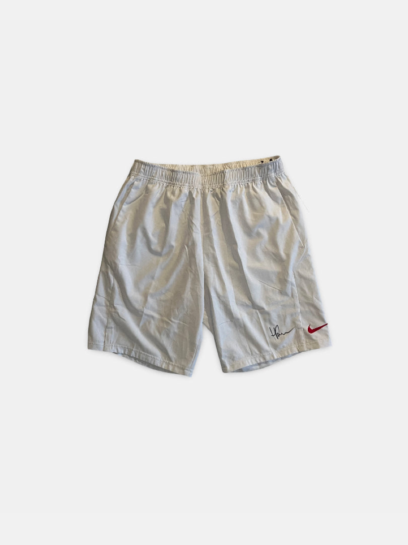 Signed Match Shorts, Davis Cup, red logo