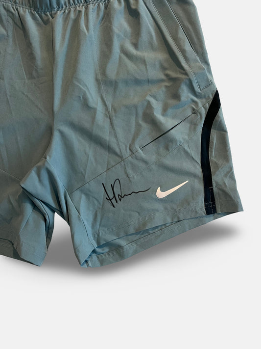 Signed Match/practice Shorts, dusty blue