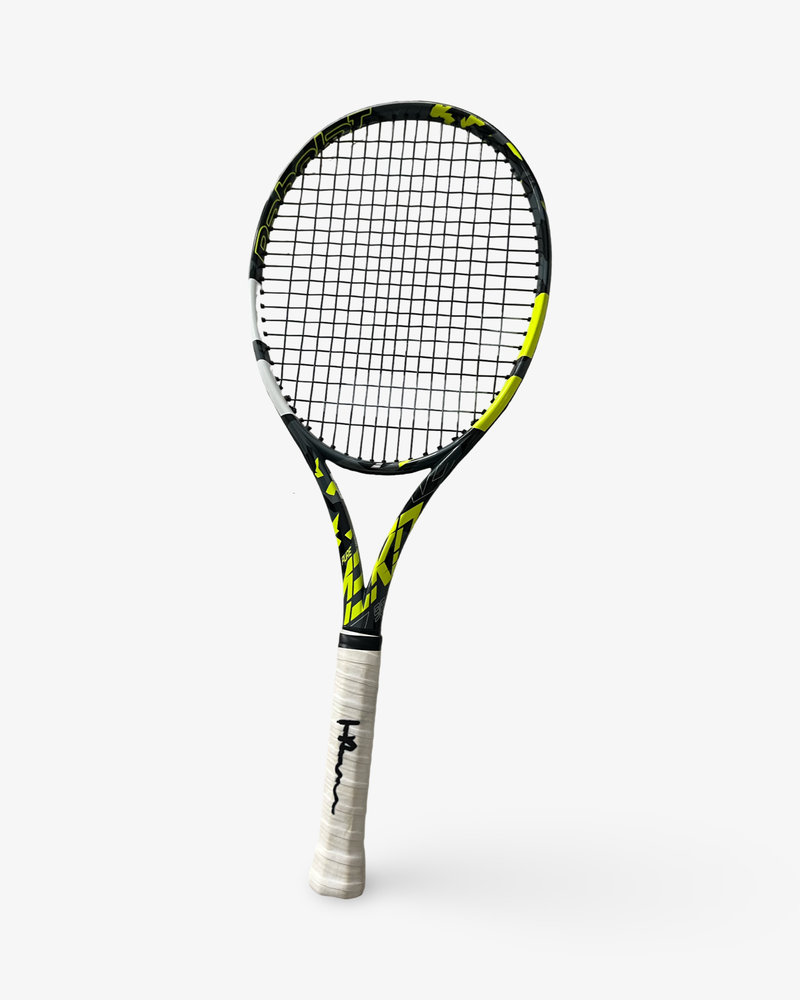 Barcelona final match used racket, signed
