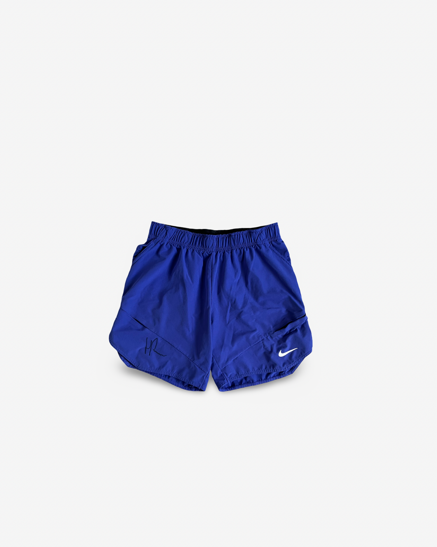 Purple match and practice shorts, signed