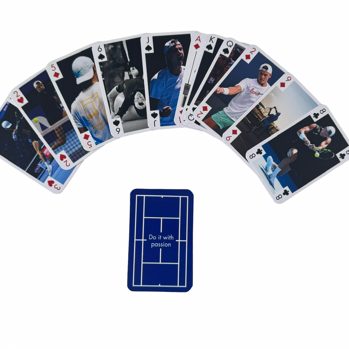 Classic Card game “do it with passion” hard court front