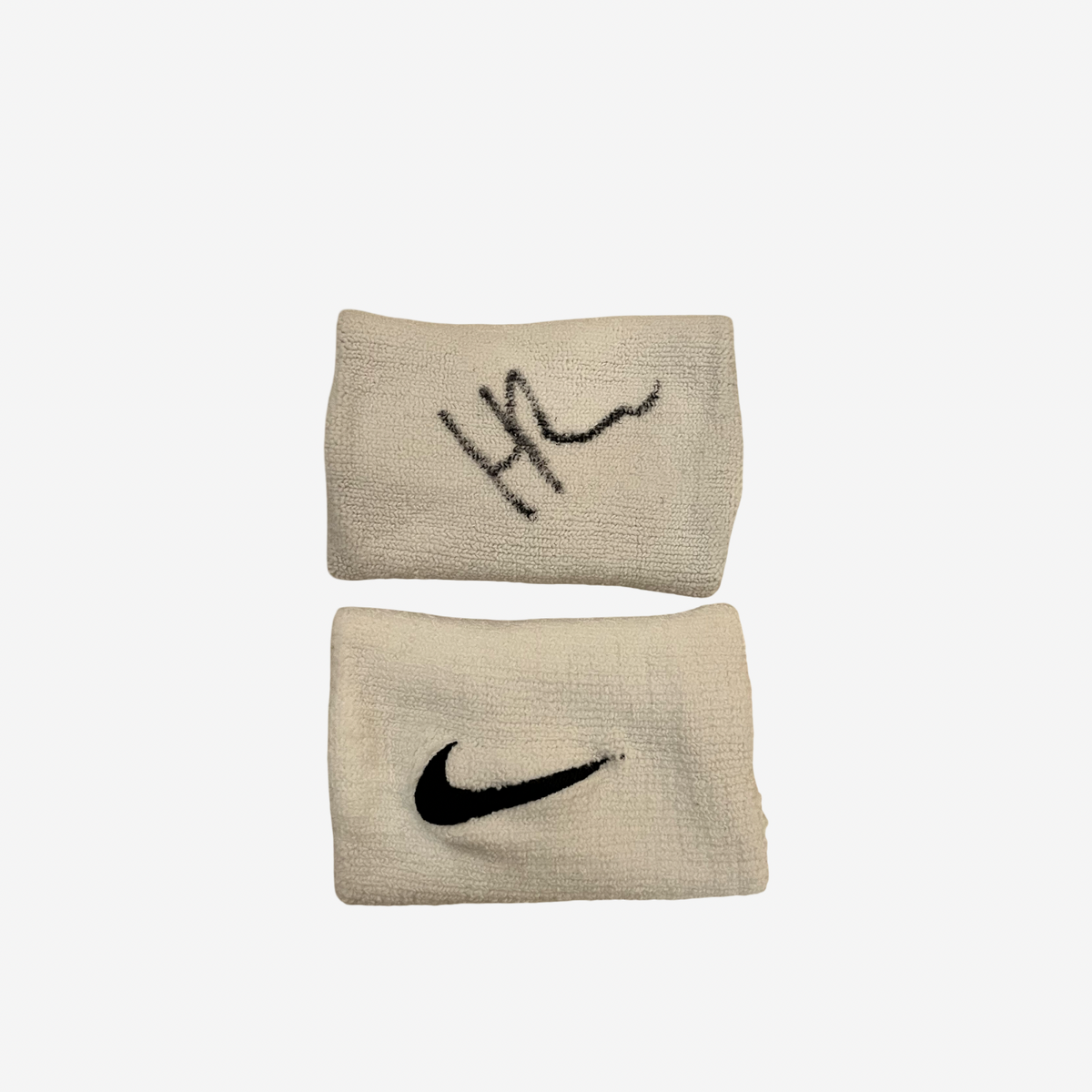 Pair of signed match used wristbands