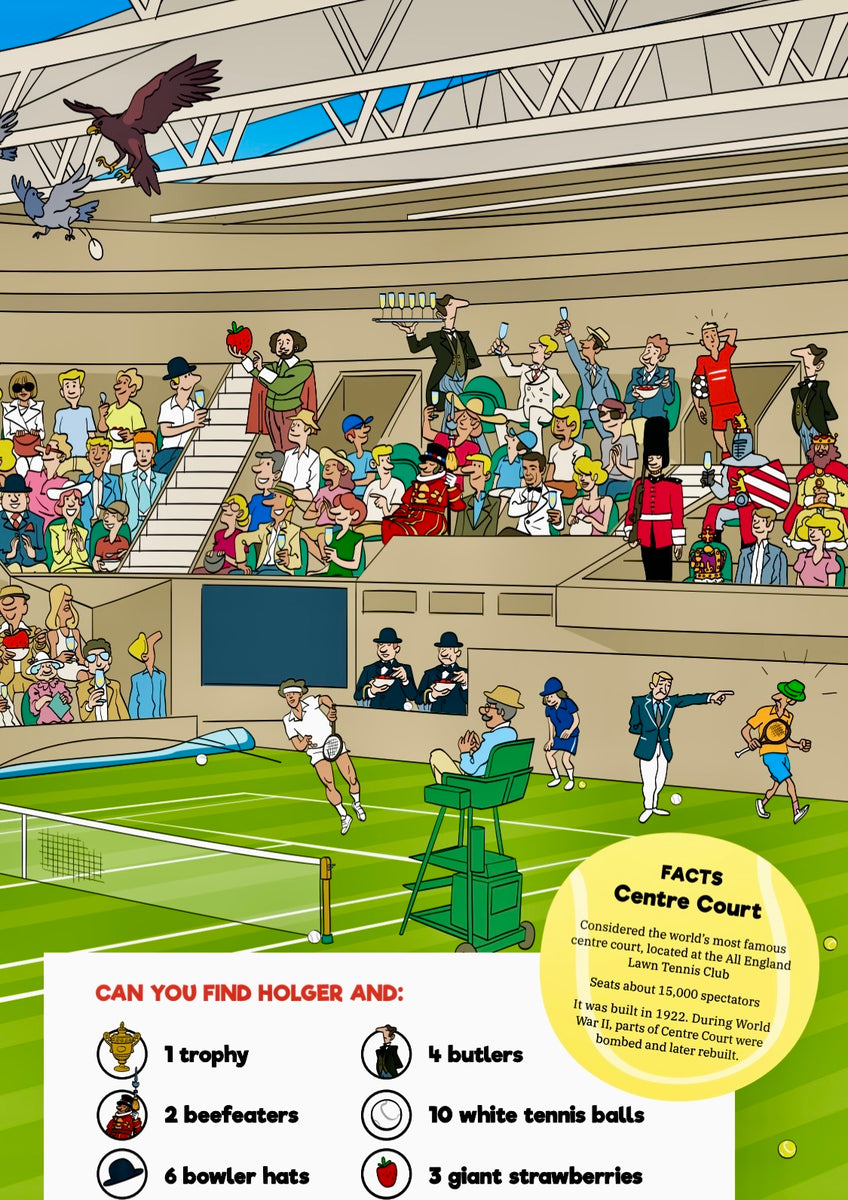 Grand Slam tennis search and find book - “Where is Holger Rune”. Limited, (English edition) signed