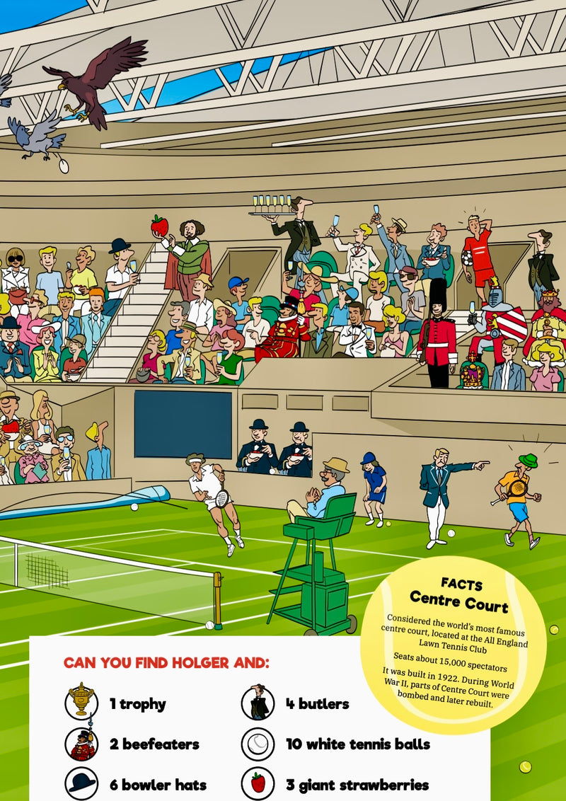 Grand Slam tennis search and find book - “Where is Holger Rune”. Limited, (English edition) signed