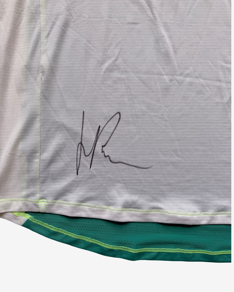 Signed white/green match T-shirt