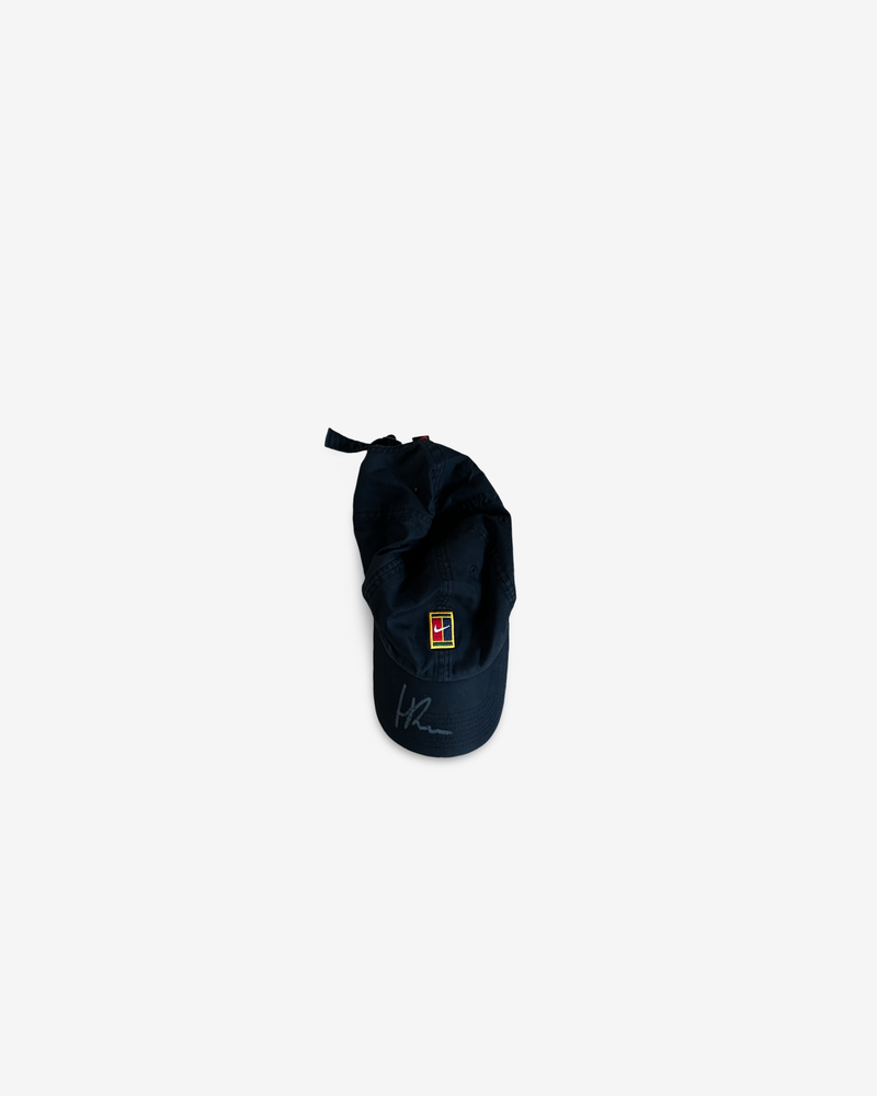 Black off court Cotten cap, signed