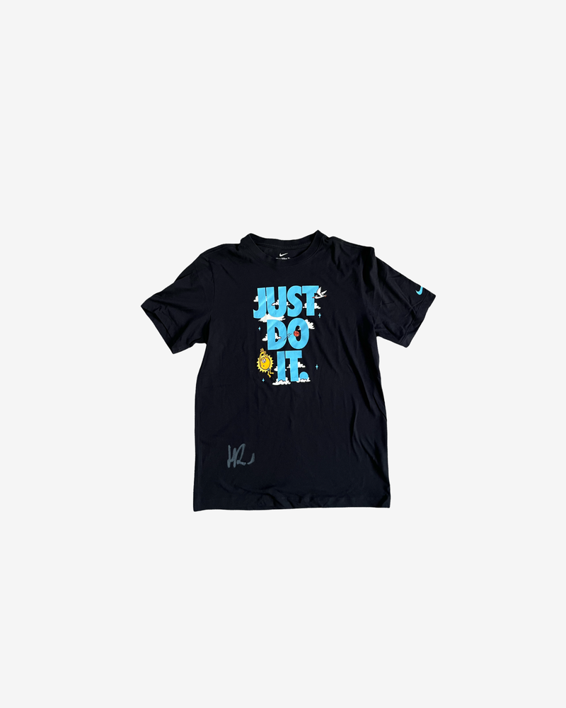 Black, Just do it practice shirt, signed