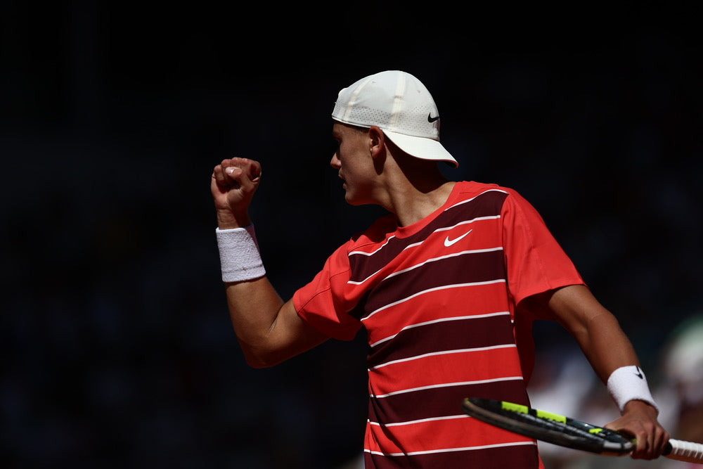Signed and match worn. Roland Garros complete match outfit
