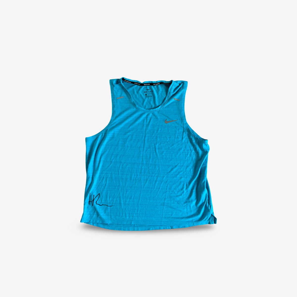 Bright turquoise sleeveless, signed