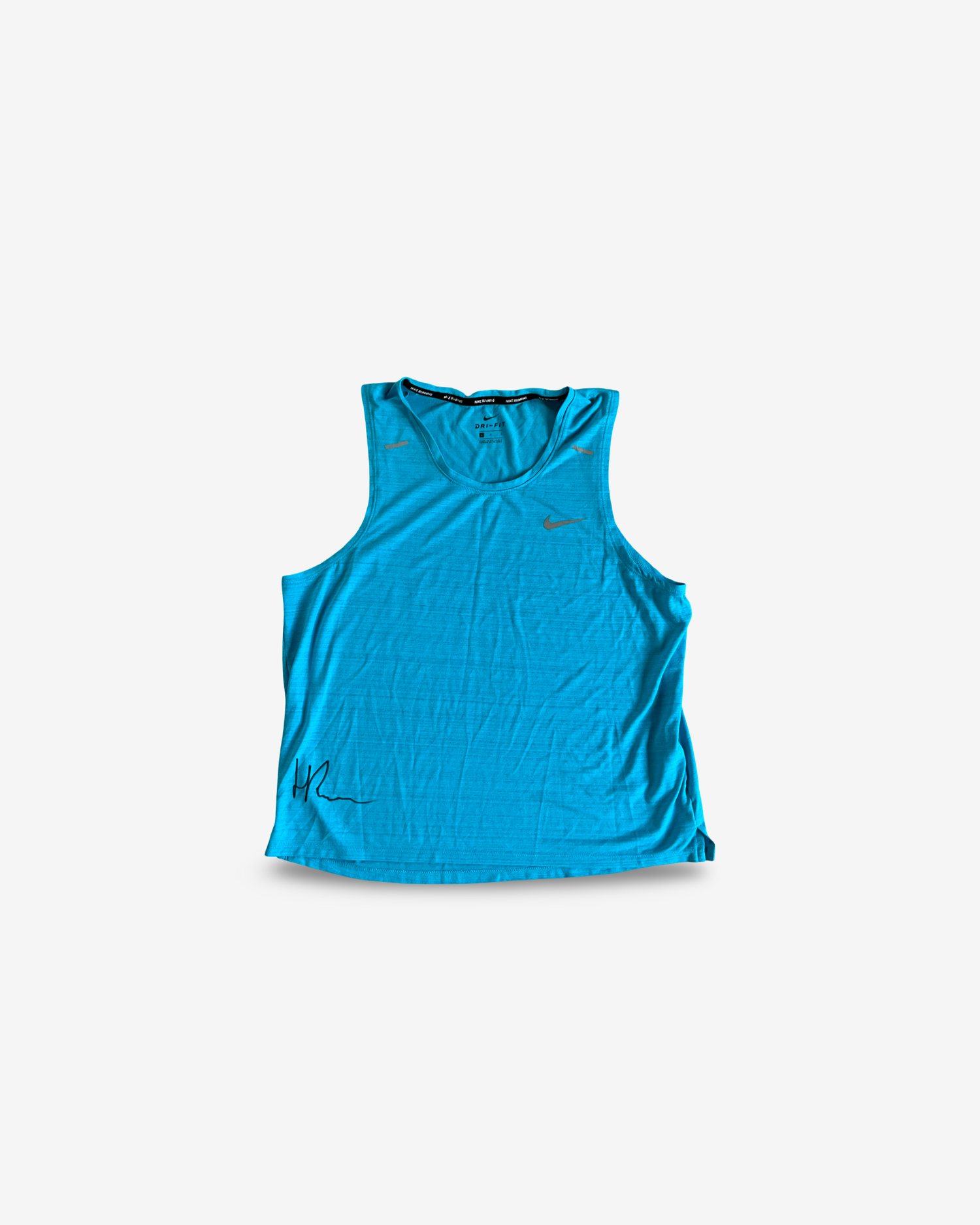 Bright turquoise sleeveless, signed