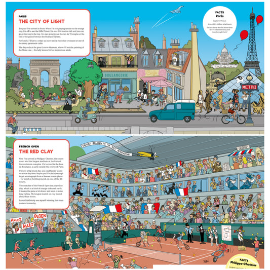 Tennis merchandise. Grand Slam tennis Search & Find book, (English edition)unsigned