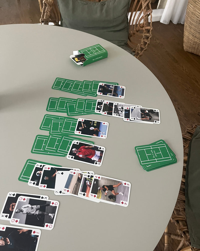 Classic Card game “do it with passion” grass court front