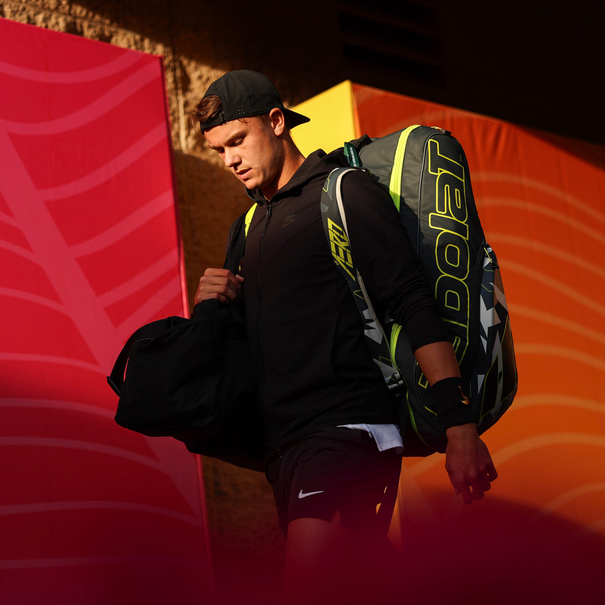 Signed drink bag, Black with Nike name tag, used at Indian wells and more