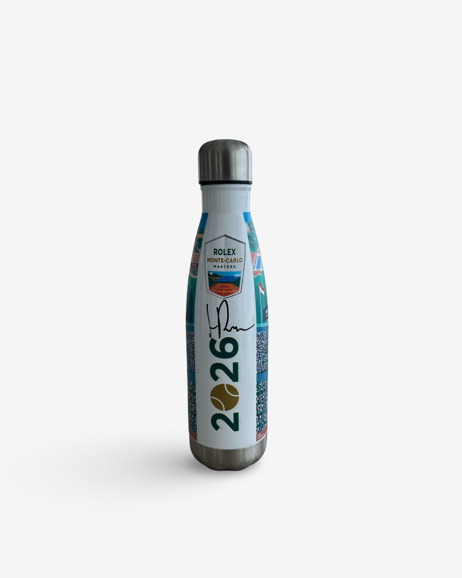 Drink bottle, Monte Carlo masters, signed