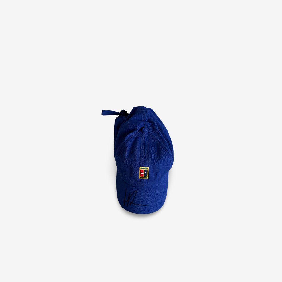 Hard court blue off court cotton cap, signed