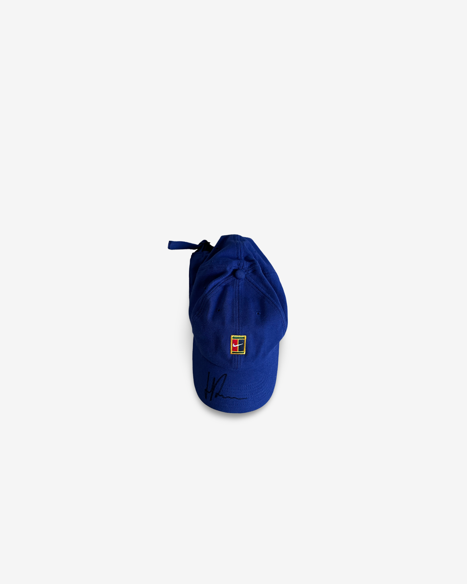 Hard court blue off court cotton cap, signed