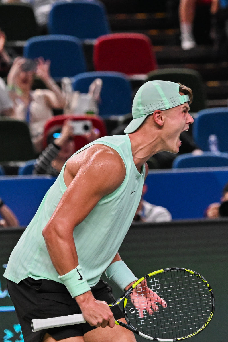 Signed match outfit , sleeveless Shirt, mint green + blue shorts
