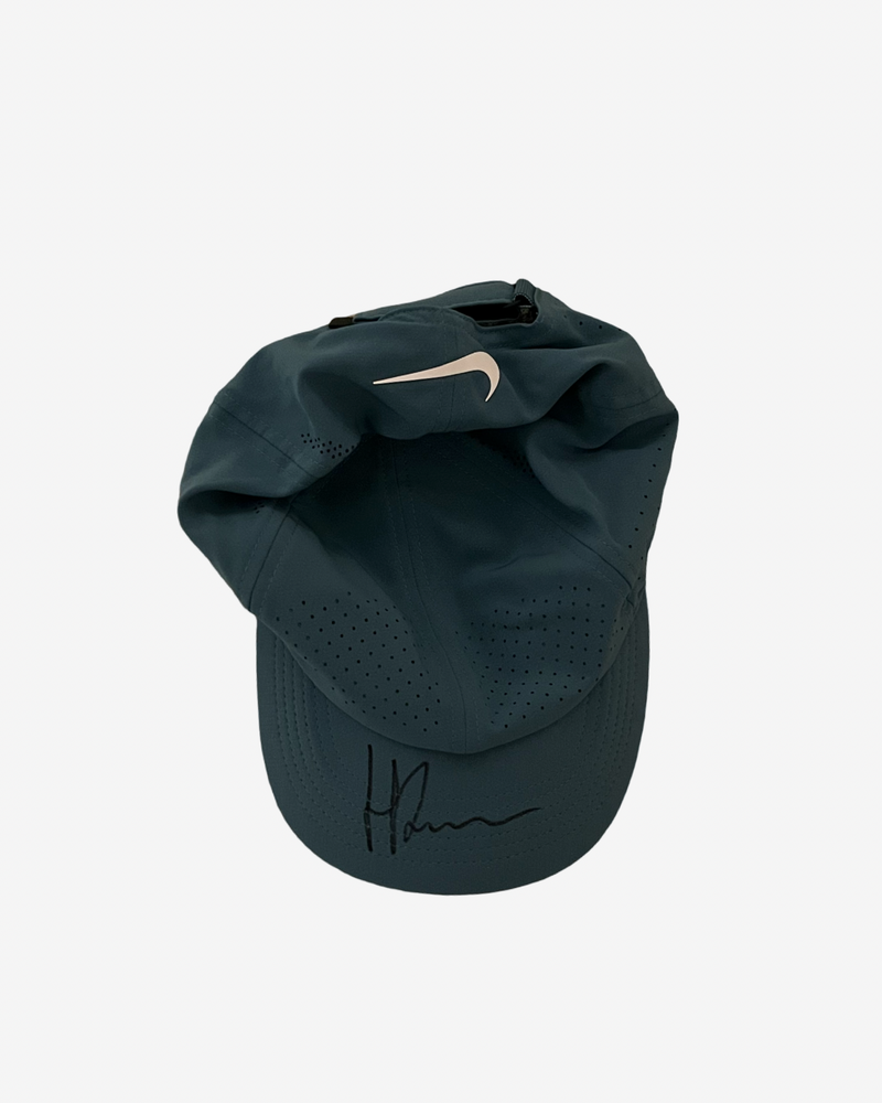 Signed used dusty blue cap