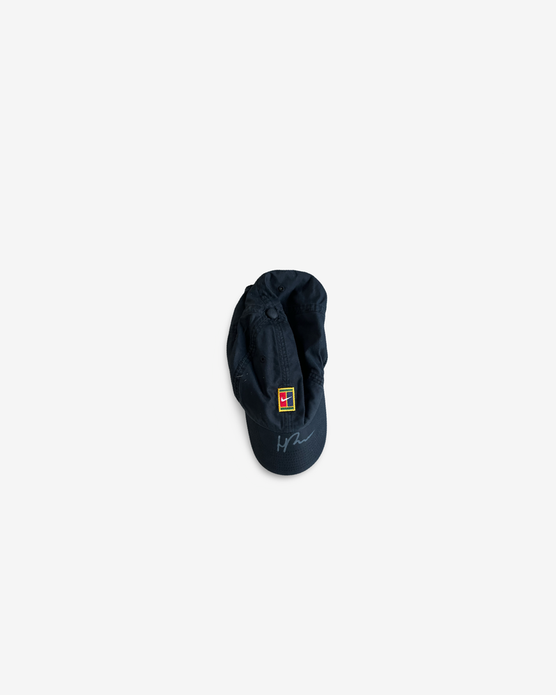Black signed off court cap