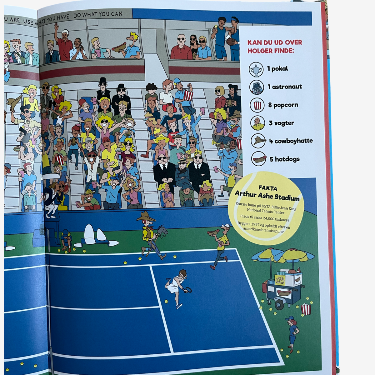 Hvor er Holger Rune? – Signeret Grand Slam Tennisfindebog, Dansk