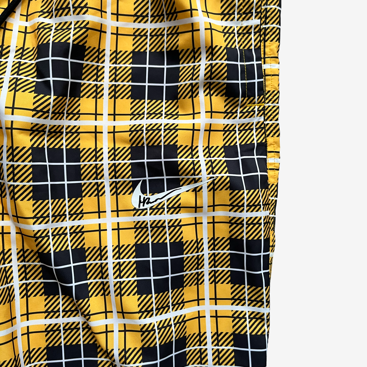 Enter the court in style.   Pants, signed