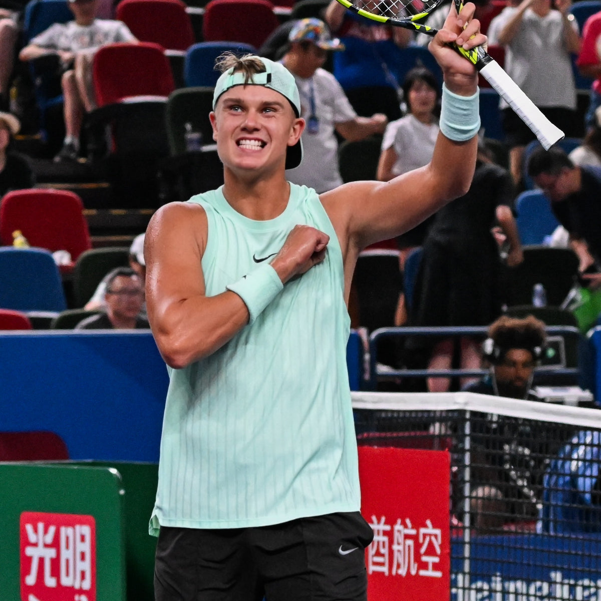 Signed match worn wristbands, mint green #1