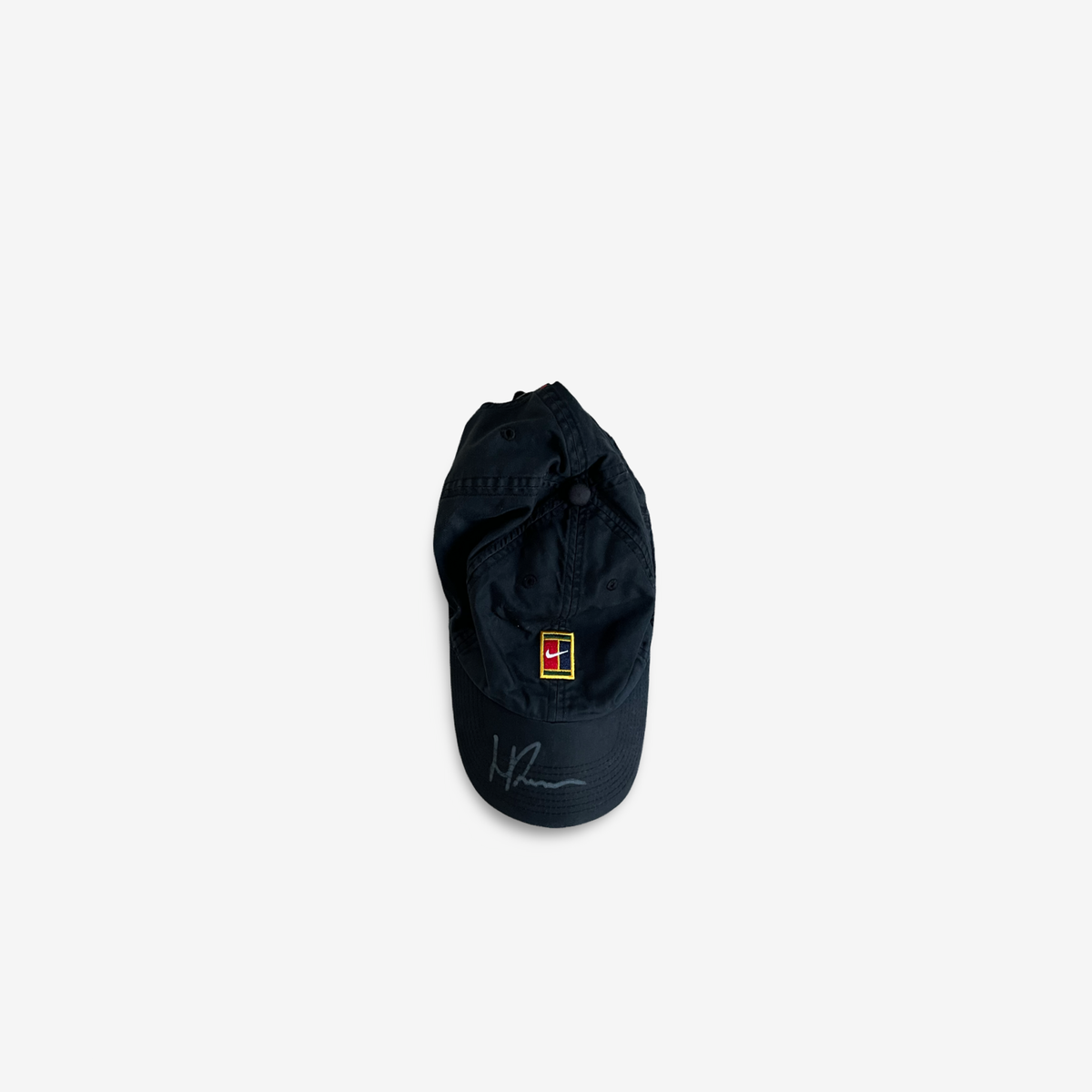Black off court cap cotton, signed