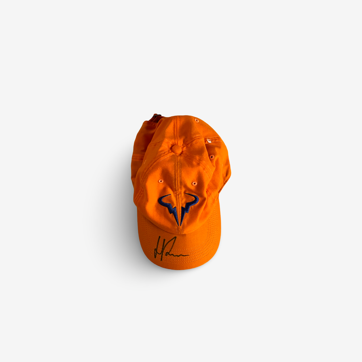 Orange Rafa cap, signed