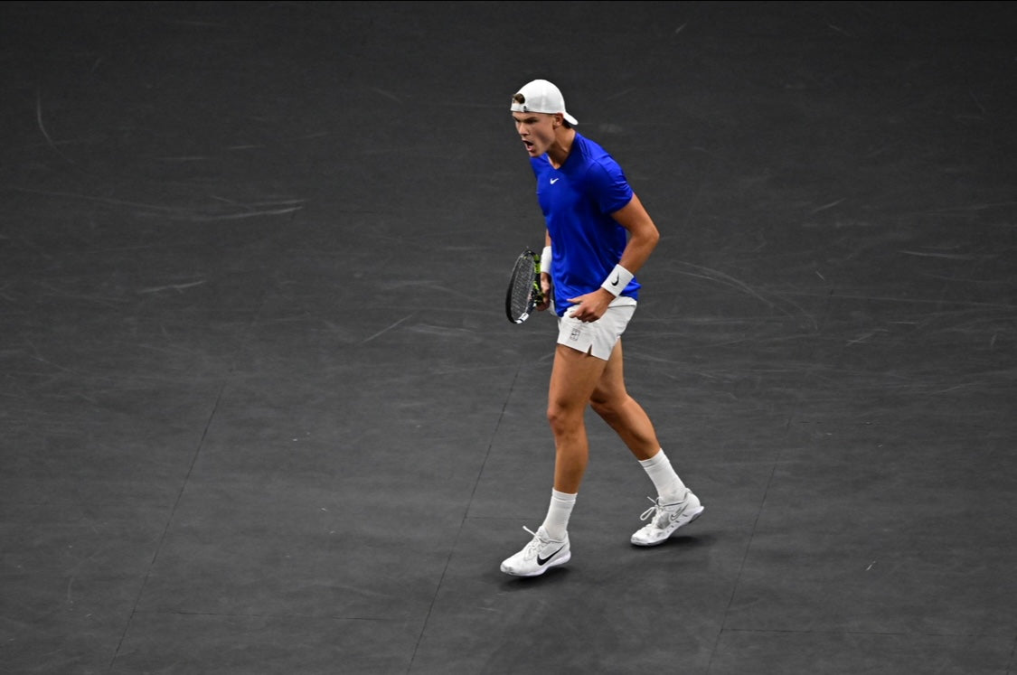 Signed match outfit used at Laver Cup in Team Europe Iconic colours #3