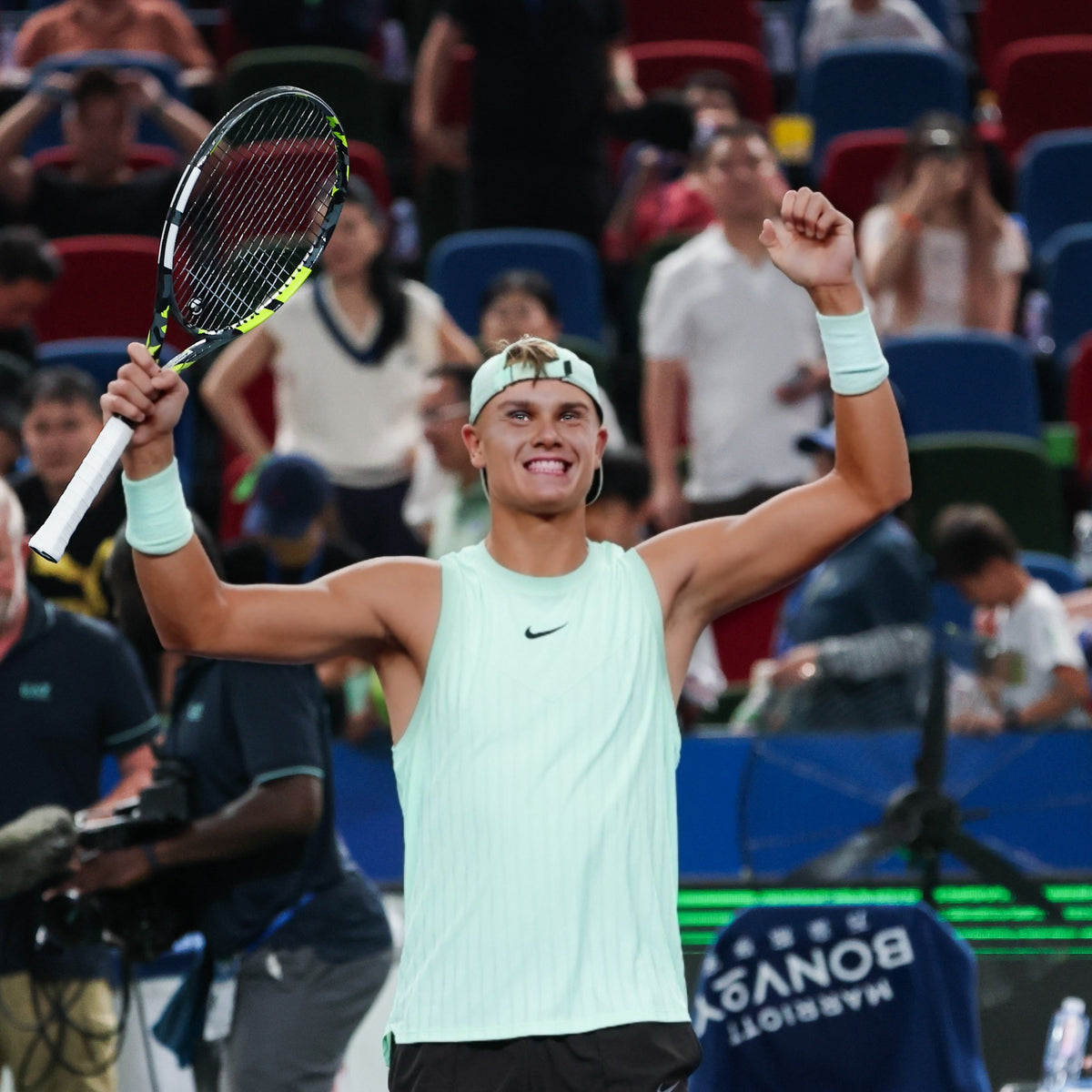 Signed match worn wristbands, mint green #2