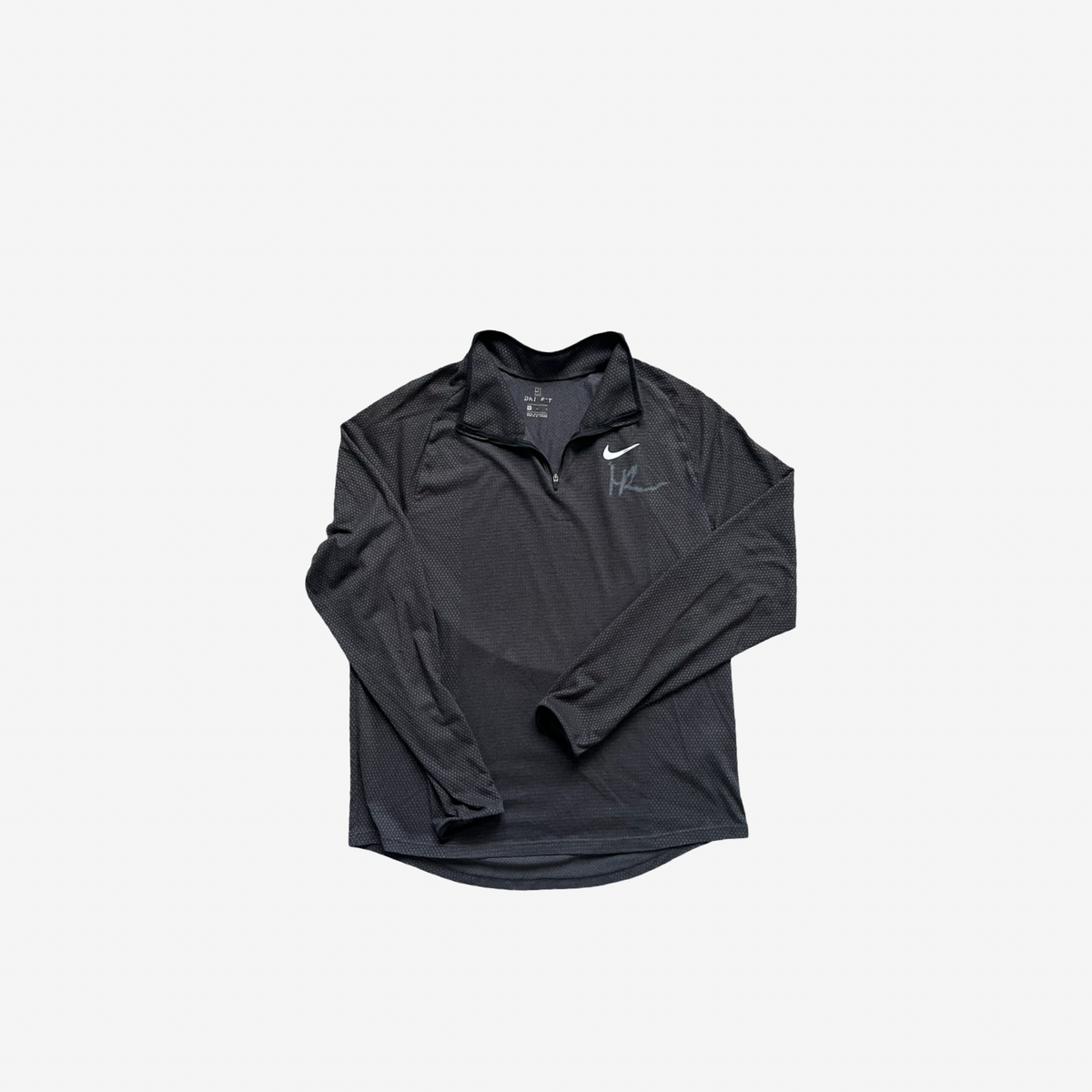 Grey warm up top, signed