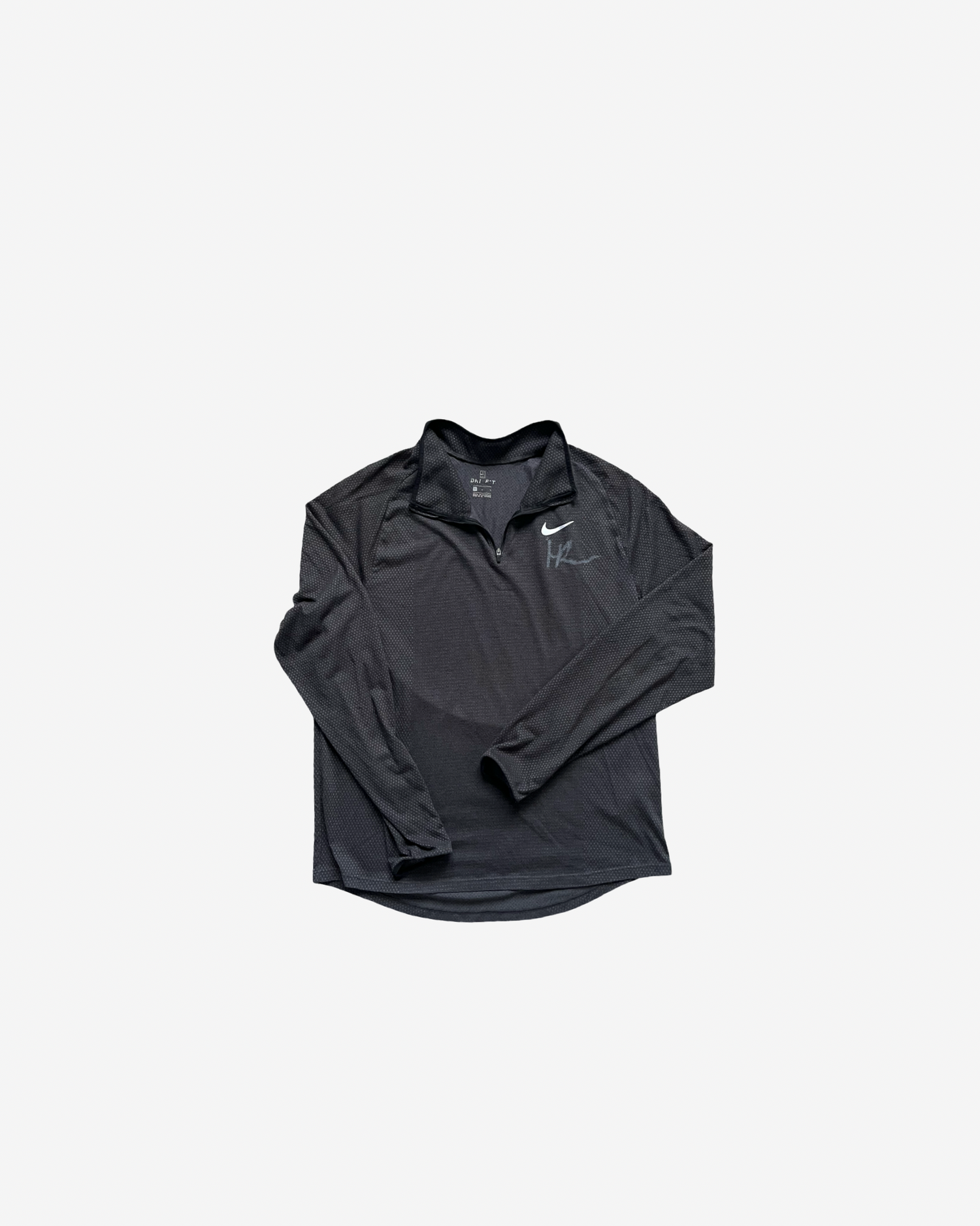 Grey warm up top, signed
