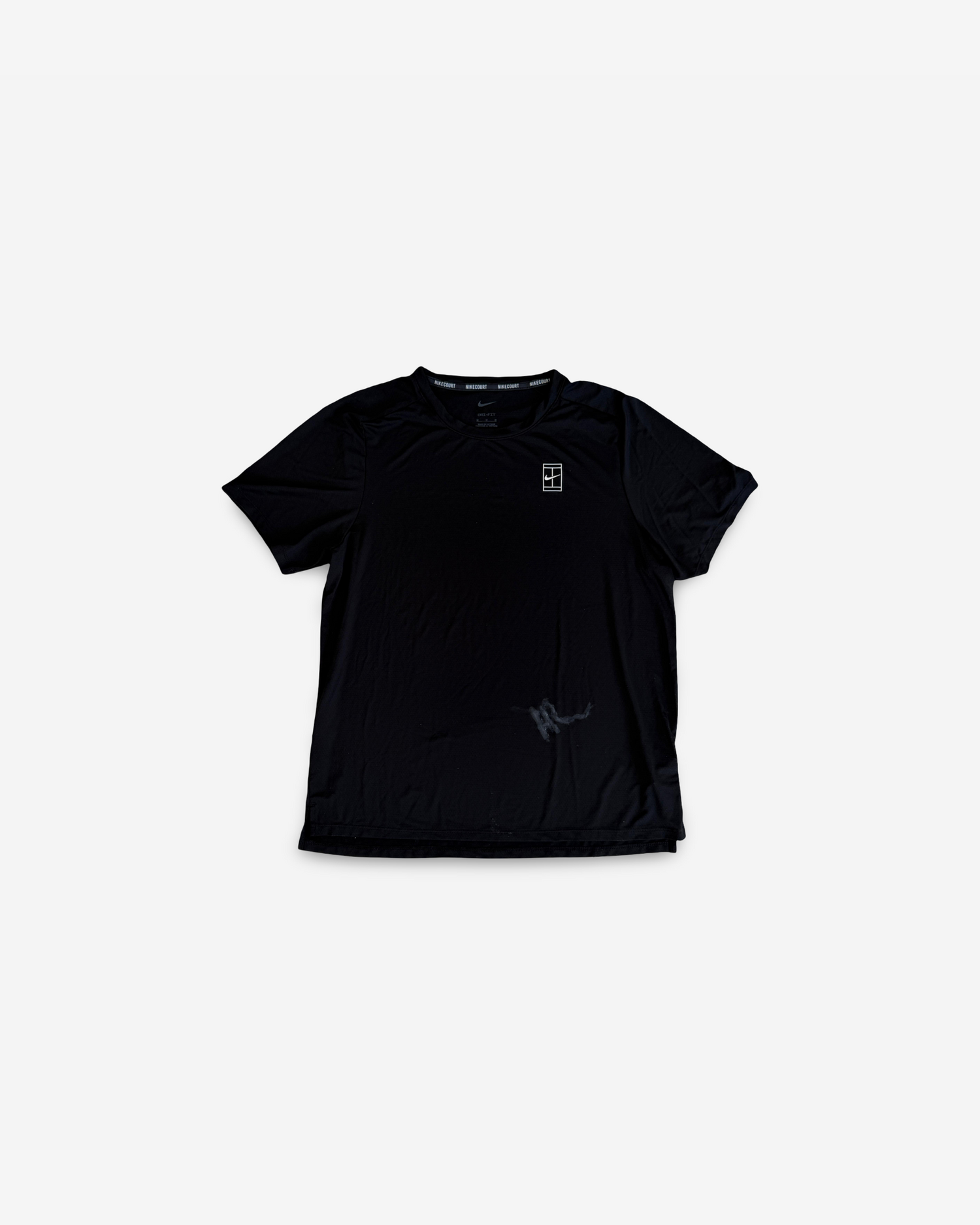 Classic black nike match shirt, used and signed