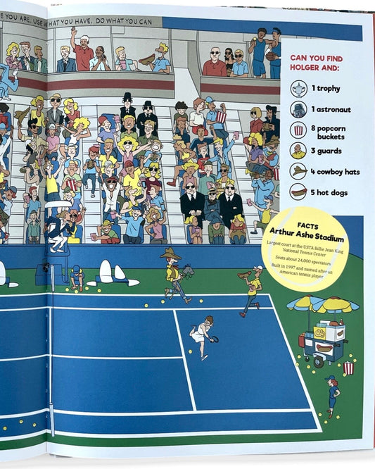 Grand Slam tennis search and find book - “Where is Holger Rune”. Limited, (English edition) signed