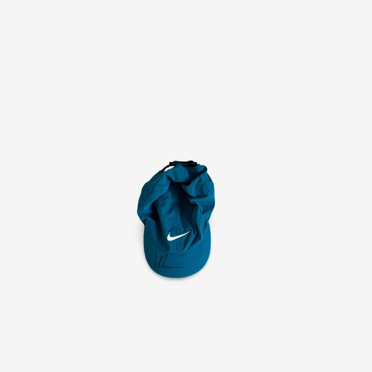 Dusty blue match cap, signed