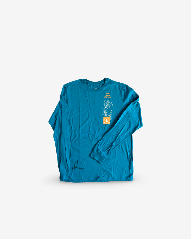 Jordan long sleeve blue , signed