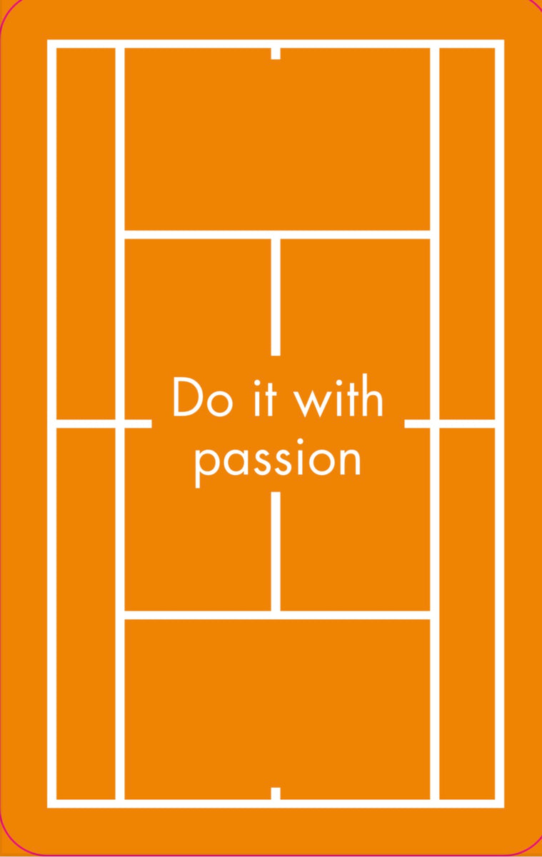 Classic Card game “do it with passion” clay court front