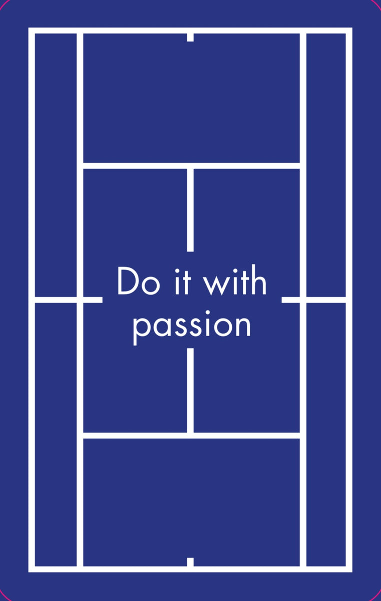 Classic Card game “do it with passion” hard court front