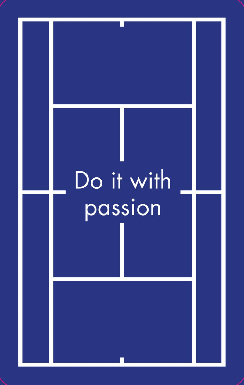 Classic Card game “do it with passion” hard court front